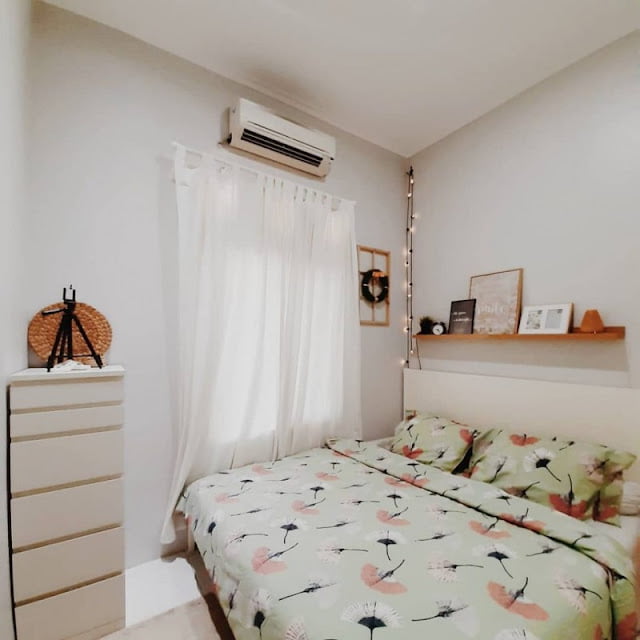 dekorasi bilik tidur kecil tanpa katil