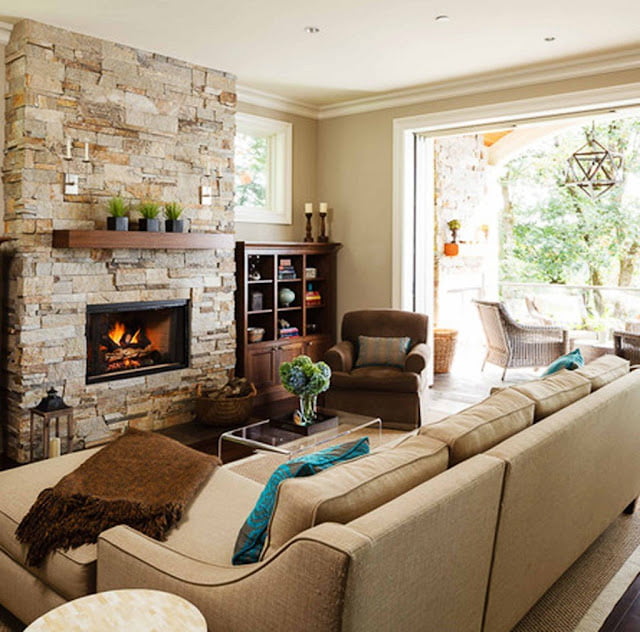 living room decor ideas with fireplace