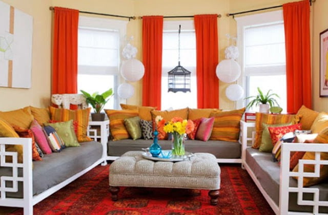 red and white living room decorating ideas