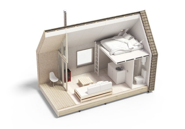 small house with loft bedroom plans