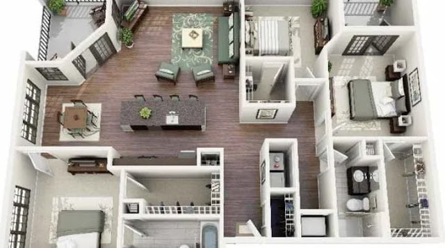 simple low budget modern 3 bedroom house design