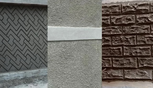 plastering motifs for the front wall of the house
