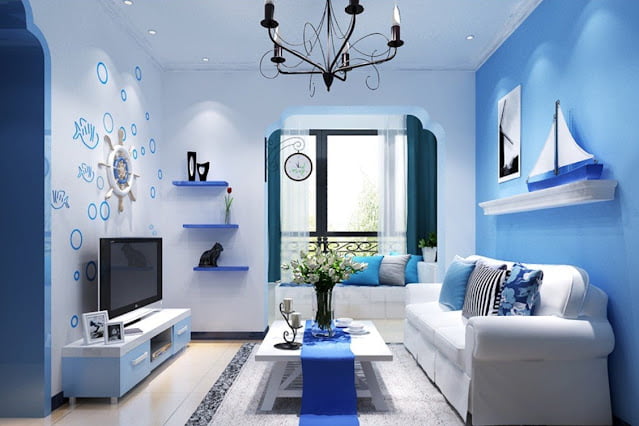what colors go with navy blue and white