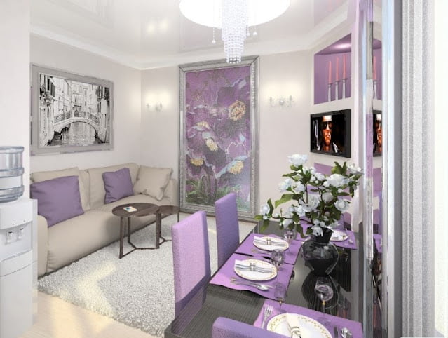 purple and gray living room ideas