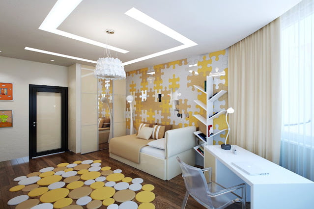modern children's bedroom ceiling design ideas