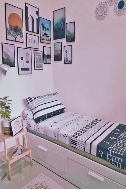 single deco bilik tidur kecil simple