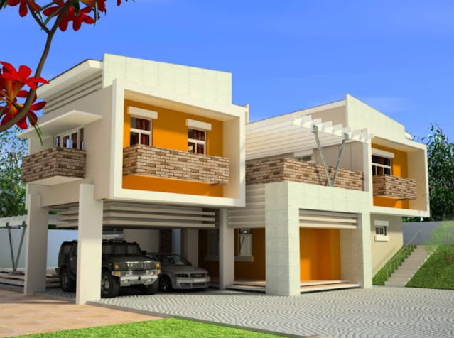 yellow colour combination for house exterior painting
