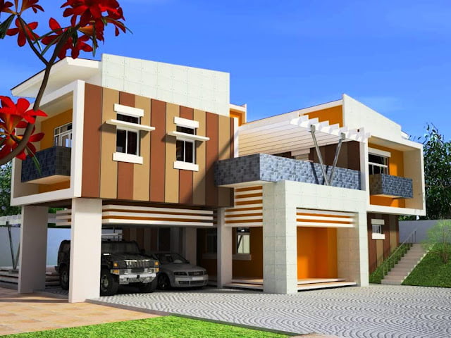 indian house colour combination outside