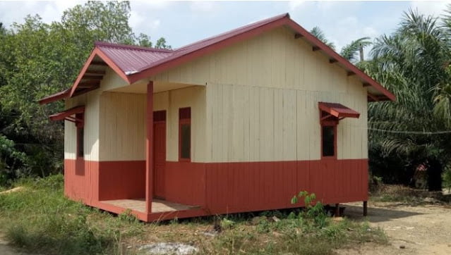 single floor house design in village
