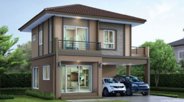low budget simple two storey house design