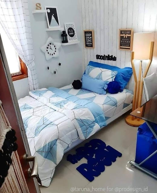 design bilik tidur remaja perempuan simple