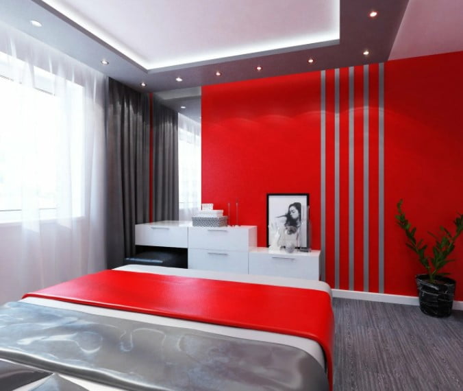 red two colour combination for bedroom walls red two colour combination for bedroom walls