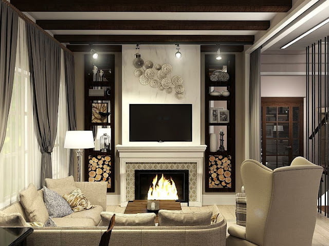 living room decor ideas with fireplace