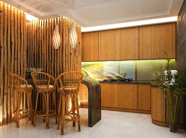 Bamboo is convenient to decorate any part of the apartment Bamboo is convenient to decorate any part of the apartment