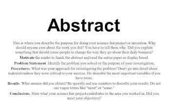 5 steps for how to write an abstract example