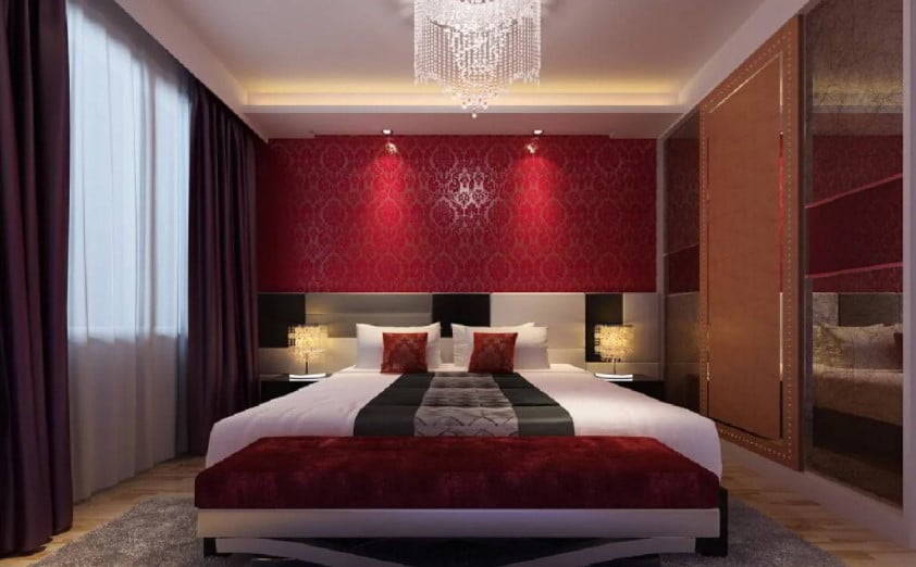red two colour combination for bedroom walls red two colour combination for bedroom walls