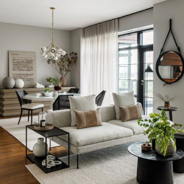 family room dining room combo
