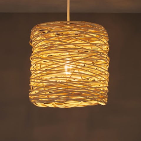 small wicker lamp shades