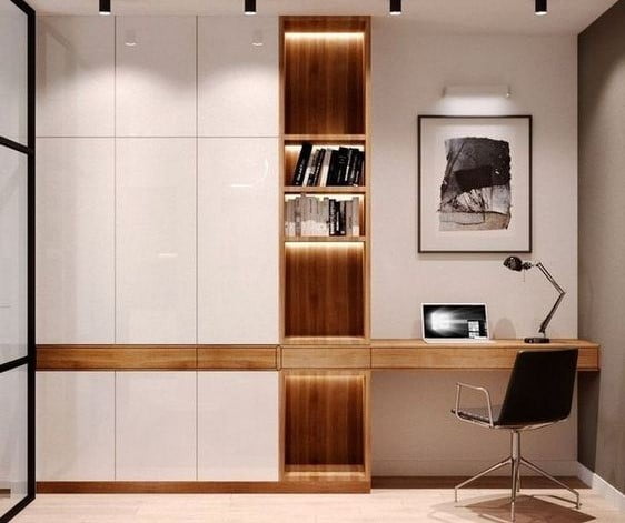 modern wardrobe with study table design modern wardrobe with study table design
