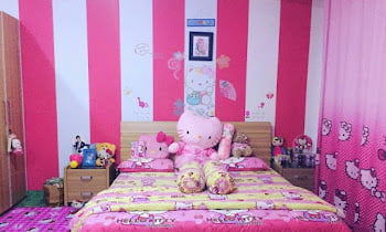 Pink Two Colour Combination For Bedroom Walls