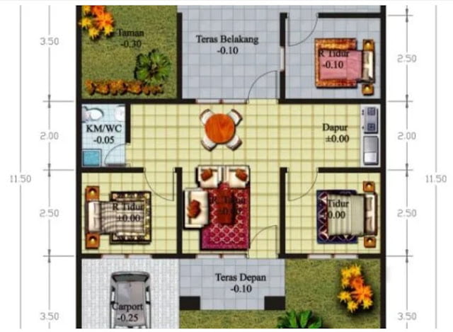 simple low budget modern 3 bedroom house design
