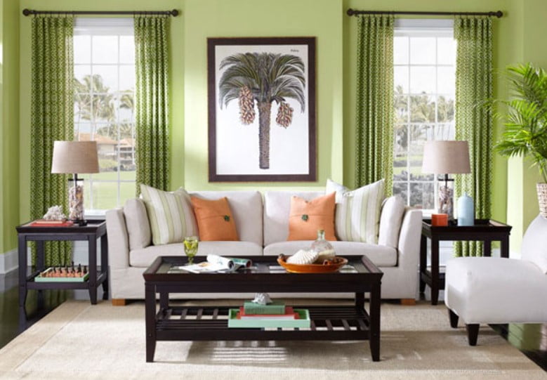 Green living room Green living room