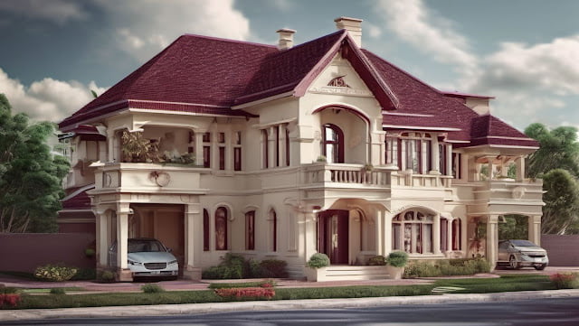 white colour combination for house exterior painting