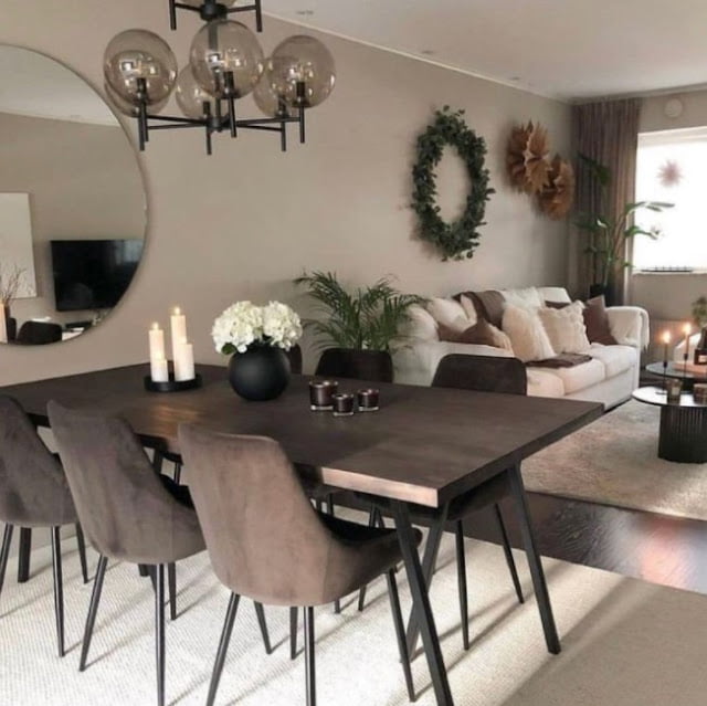 family room dining room combo