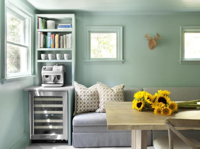mint green interior design