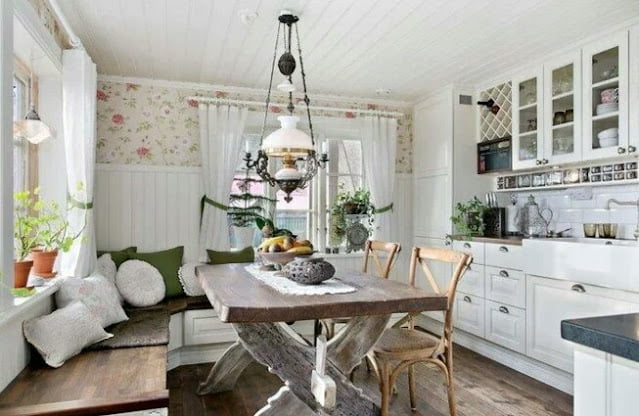 Provence style curtains for the kitchen Provence style curtains for the kitchen