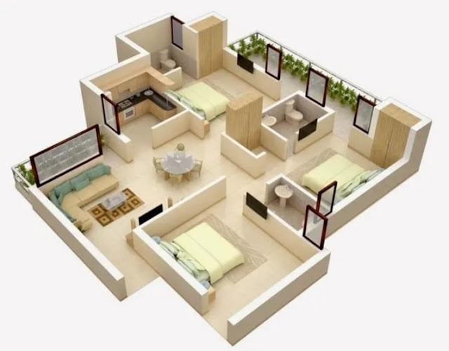 simple low budget modern 3 bedroom house design