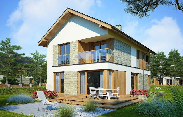 two story house plans with balconies