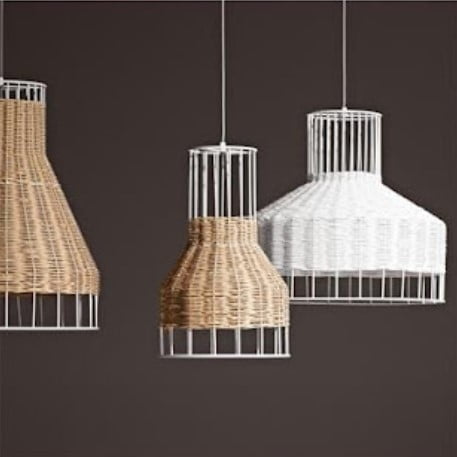 small wicker lamp shades
