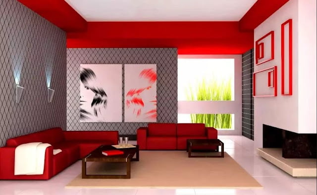red living room ideas
