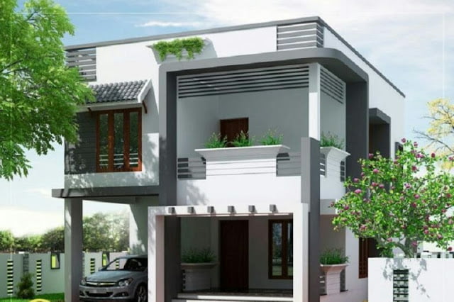 Minimalist 2-Story House with Spacious Balcony