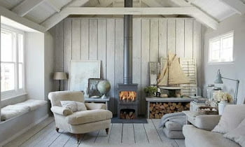 Scandinavian style in the interior of a country house