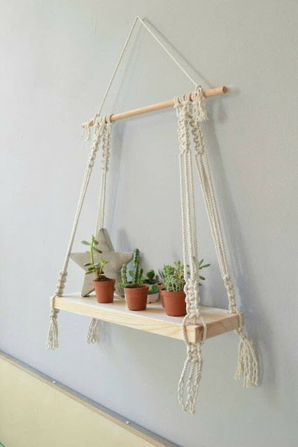 swing wooden flower shelf model
