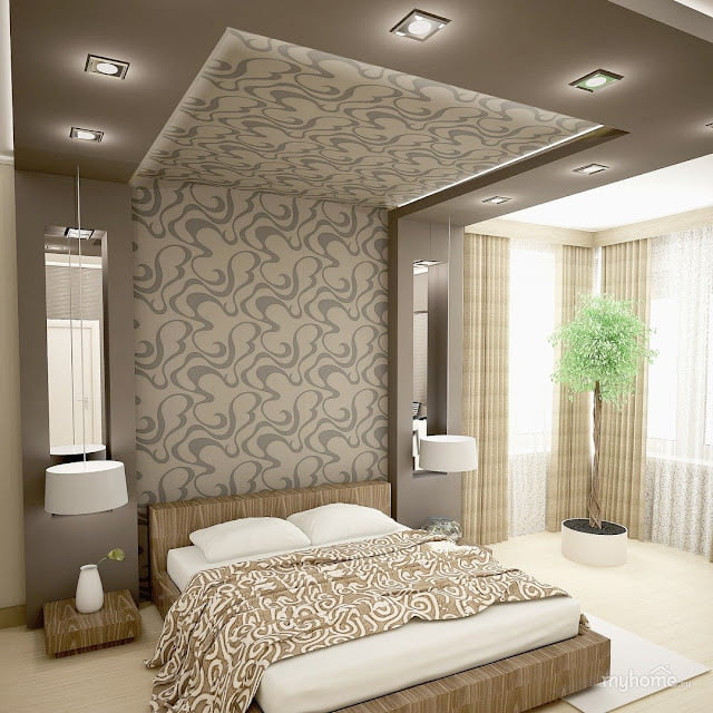 unique modern small bedroom ceiling design