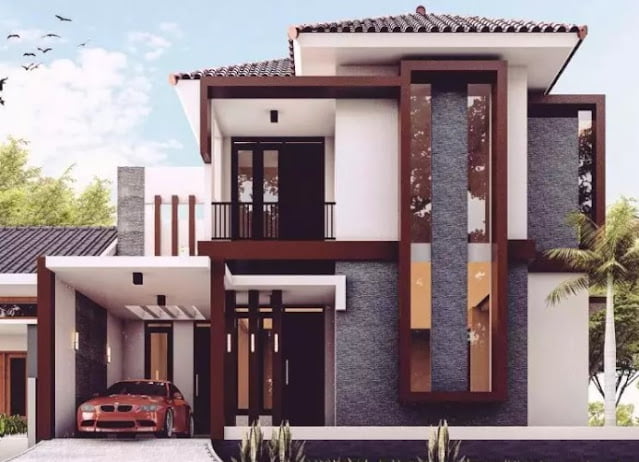 simple 2nd floor house front design