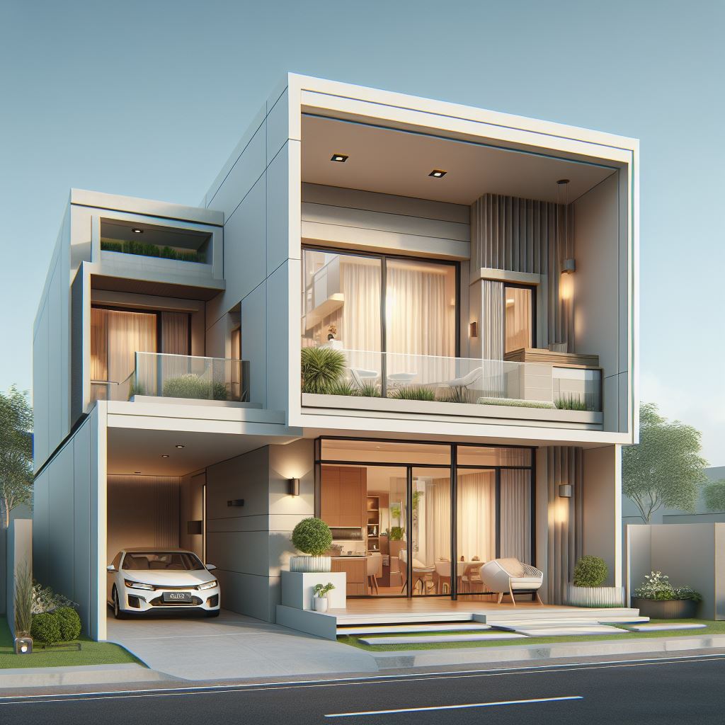 2-story minimalist house type 36 modern