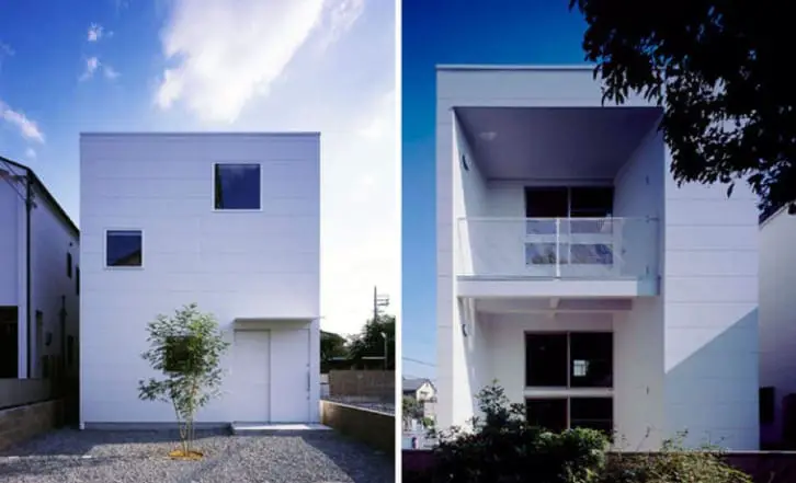 2-storey minimalist house type 36 balconies