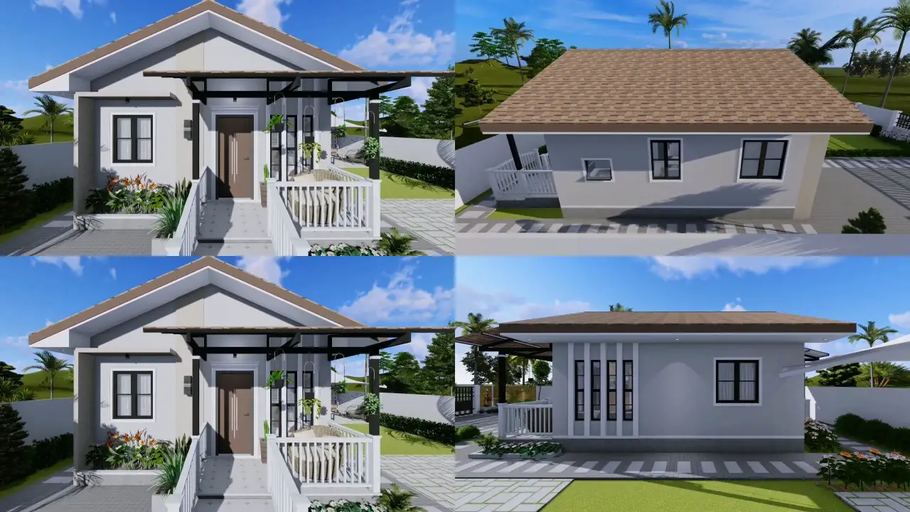 small single story house plans 6m x 7m